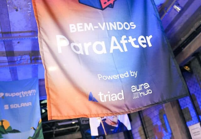 Faixa de boas-vindas do Paraafter com as marcas parceiras do ecossistema
